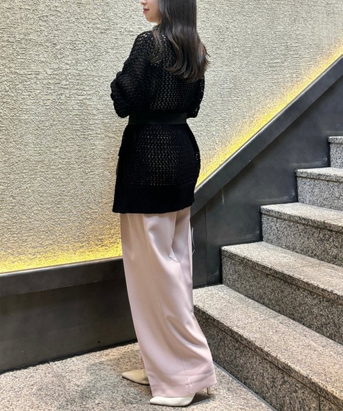 anuans（アニュアンス） カーディガン メッシュサファリニット