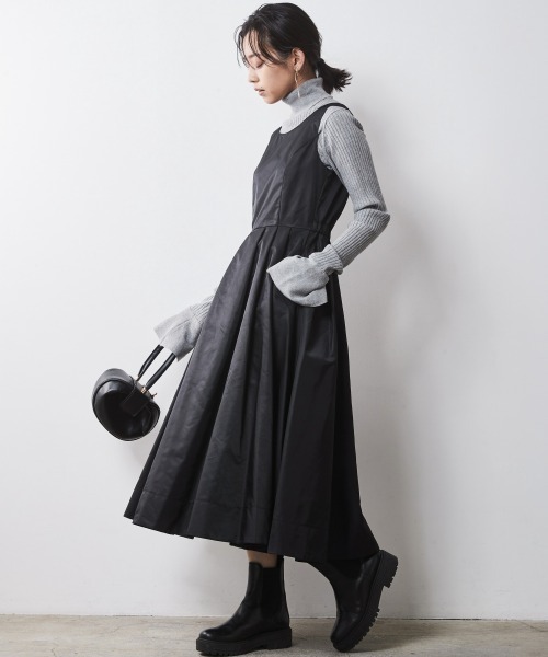 CHIC STYLE 「CHIC STYLE」 ノースリーブワンピース 5L ブラック