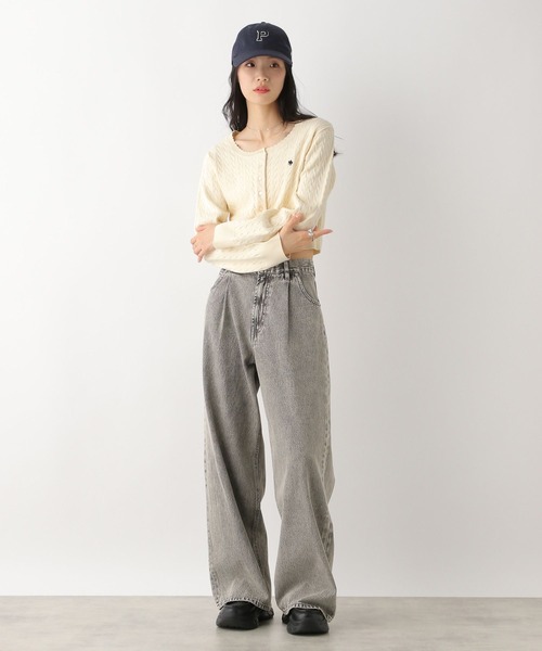 新品未開封　POLO BCS(ポロ・ビーシーエス)フリルヘムニットカーディガン Heather（ヘザー）の「【POLO BCS(ポロ・ビーシーエス)】フリルヘム