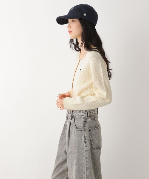 POLO BCS ケーブルニットカーディガン アイボリー Heather Heather カーディガン 「POLO BCS(ポロ・ビーシーエス