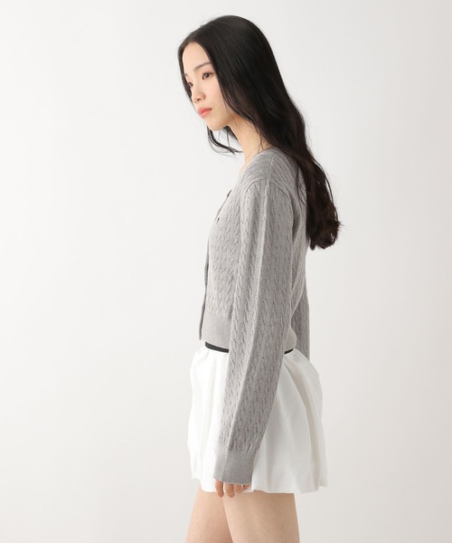 POLO BCS ケーブルニットカーディガン アイボリー Heather Heather カーディガン 「POLO BCS(ポロ・ビーシーエス