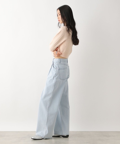 POLO BCS ケーブルニットカーディガン アイボリー Heather Heather カーディガン 「POLO BCS(ポロ・ビーシーエス
