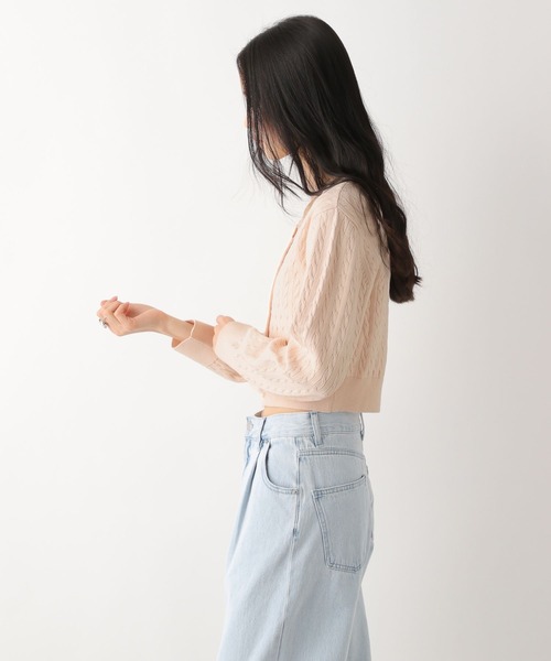 POLO BCS ケーブルニットカーディガン アイボリー Heather Heather カーディガン 「POLO BCS(ポロ・ビーシーエス