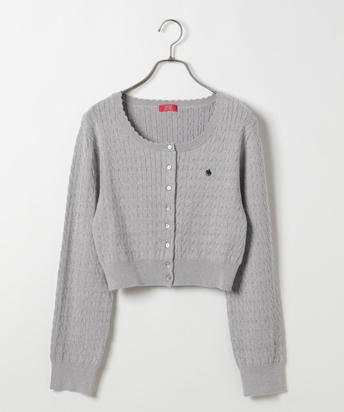 POLO BCS ケーブルニットカーディガン アイボリー Heather Heather カーディガン 「POLO BCS(ポロ・ビーシーエス