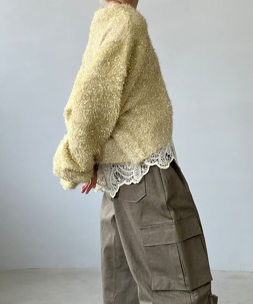 「chuclla」 長袖ニット FREE ブラック レディース_画像2