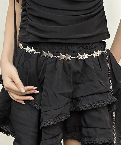 fekete チェーンベルト lilful ベルト スター チェーンベルト レディース : ZOZOTOWN Yahoo!店