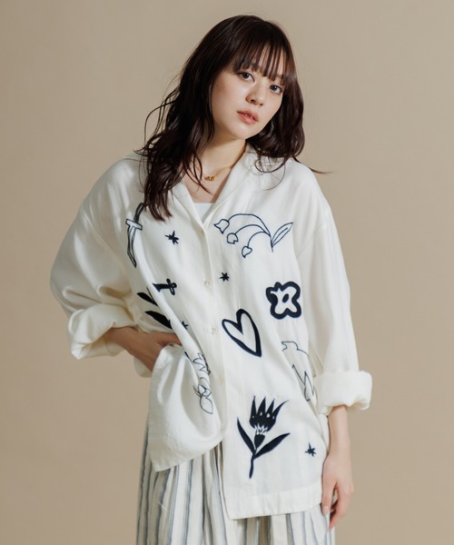 Marno ビアンカ　ブラウス　刺繍シャツ　美品 Marno ビアンカ ブラウス 刺繍シャツ 美品 - メルカリ