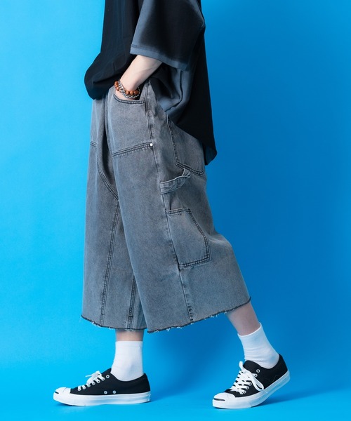 ジーンズ a.p.o.v. ダブルニーデニムスーパーワイドペインターハーフ