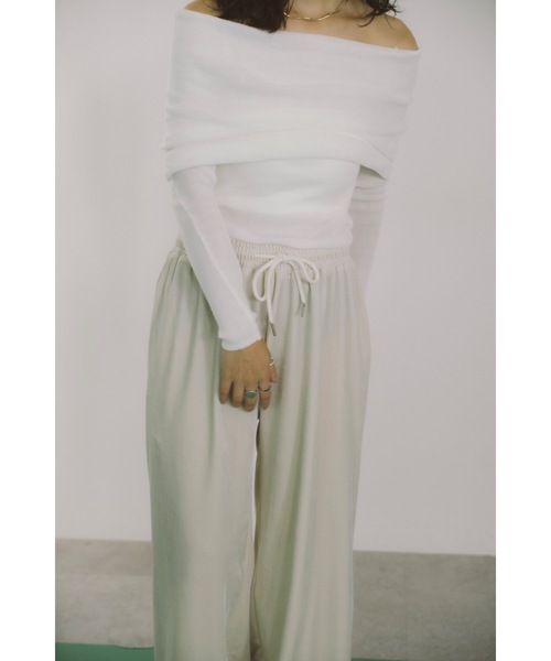 「DRWCYS」 イージーパンツ FREE オフホワイト レディース_画像4