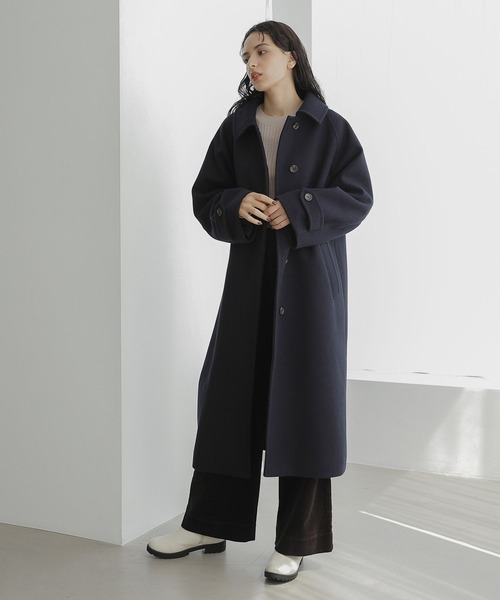 「LAKOLE」 ステンカラーコート MEDIUM ライトベージュ レディース_画像4