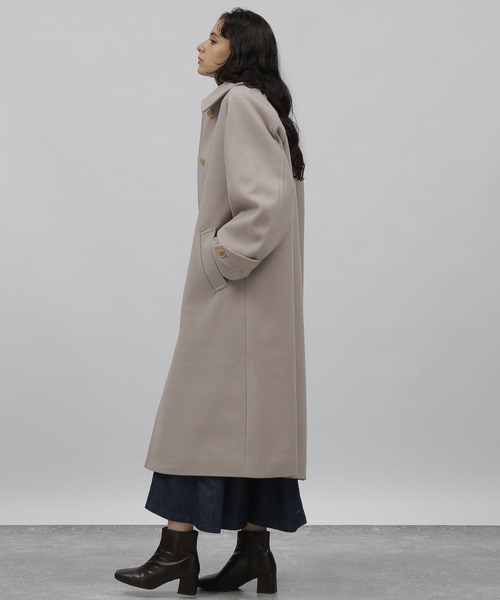 「LAKOLE」 ステンカラーコート MEDIUM ライトベージュ レディース_画像6