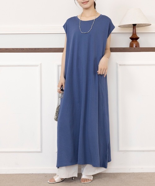 Palava リネンノースリーブフレアワンピース mizuiroind1_a37c138b-4992-478d