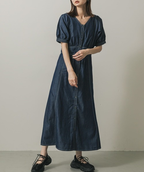 SENSE OF PLACE by URBAN RESEARCH ワンピース フロントボタン