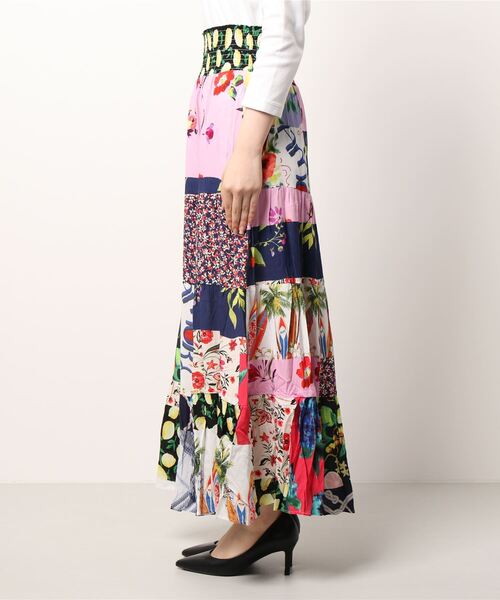 [Desigual] длинная юбка M белый женский 
