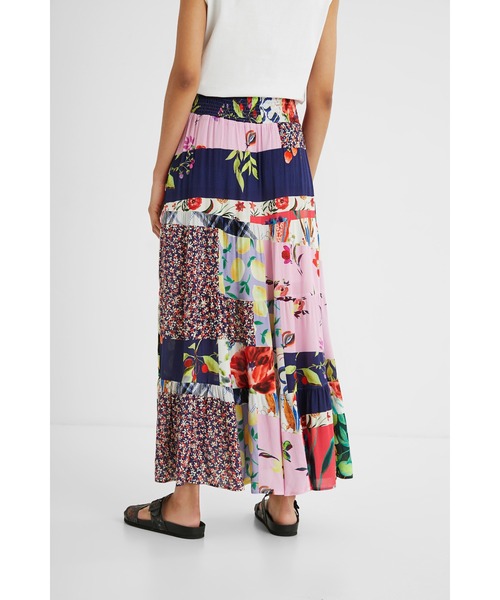 [Desigual] длинная юбка M белый женский 