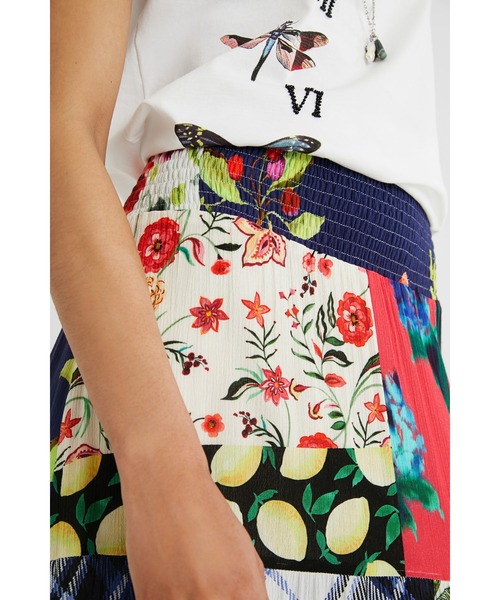 [Desigual] длинная юбка M белый женский 