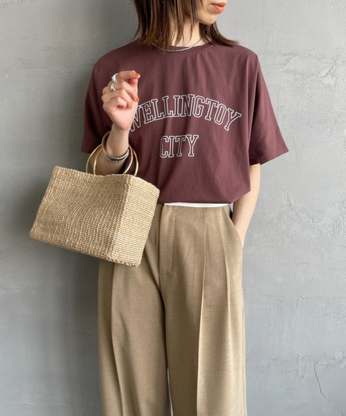 tシャツ 「MICA＆DEAL/マイカアンドディール」 別注 WELLINGTOY CITY ロゴプリントTシャツ レディース セール】[MICA&DEAL/マイカアンドディール] 別注 WELLINGTOY