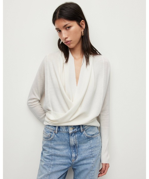 「ALLSAINTS」 ニットカーディガン X-SMALL ホワイト レディース_画像9