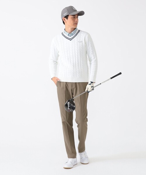 新品　BEAMS GOLF PURPLE LABEL カシミヤ100% ニット BEAMS GOLF（ビームス ゴルフ）PURPLE LABEL / 裏パイル ニット