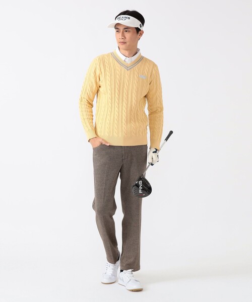 新品　BEAMS GOLF PURPLE LABEL カシミヤ100% ニット BEAMS GOLF（ビームス ゴルフ）PURPLE LABEL / 裏パイル ニット