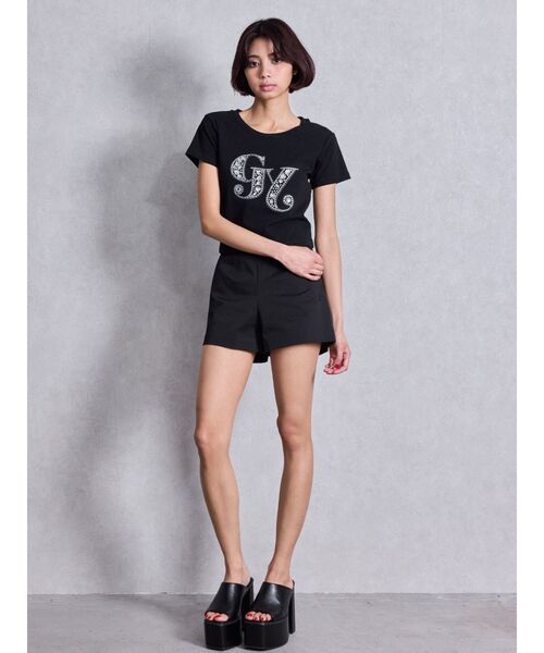 即日発送！GYDA GY bijou Tシャツ　ブラック GYDA tシャツ GY bijou Tシャツ レディース : ZOZOTOWN Yahoo!店
