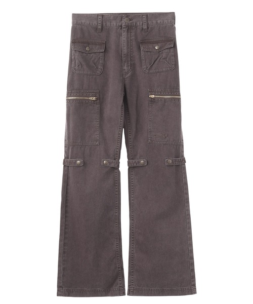 X-girl（エックスガール） パンツ FADED MULTI POCKET FLARE PANTS