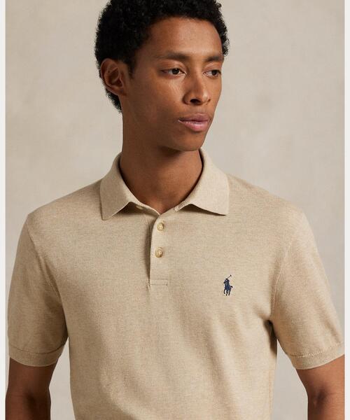【好配色】ラルフローレン　ミント コットンニット　ポロシャツ クラシック フィット メッシュ ポロシャツ （ポロシャツ）｜POLO