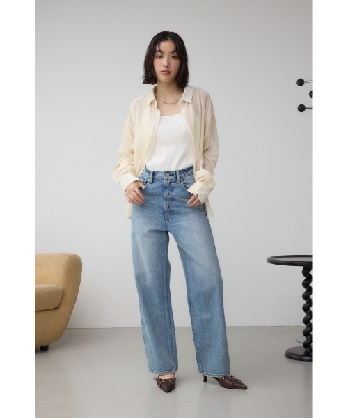 AZUL BY MOUSSY（アズールバイマウジー） ブラウス シャツ シアー