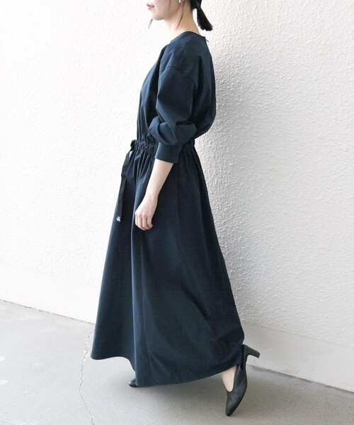 SHIPS any 「SHIPS any」 長袖ワンピース ONE SIZE ネイビー