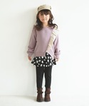 スカート 総柄ストレッチスカッツ(フレアタイプ...の詳細画像2