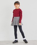 スカート 総柄ストレッチスカッツ(フレアタイプ...の詳細画像4
