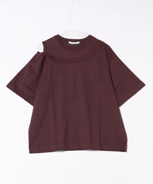 tシャツ マーセライズ天竺アシンメトリーTシャツ レディース