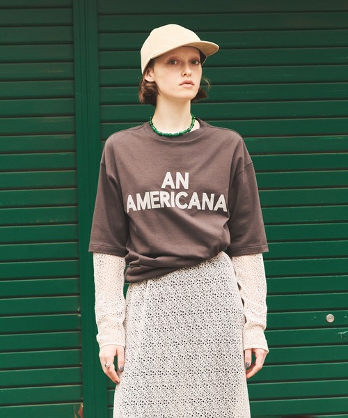 AMERICANA\"ロゴTシャツ　本日のみ値下げ AMERICANA tシャツ 追加「AMERICANA/アメリカーナ」 LOGO TEE