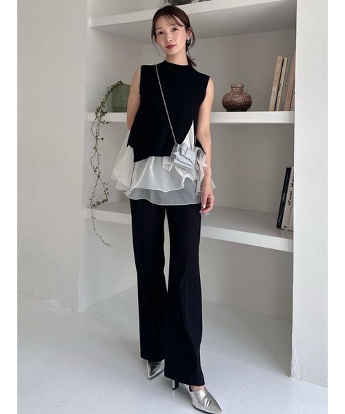 フレイアイディー ストレッチフレアパンツ FRAY I.D（フレイ・アイディー） パンツ 「00サイズ」セミフレアー