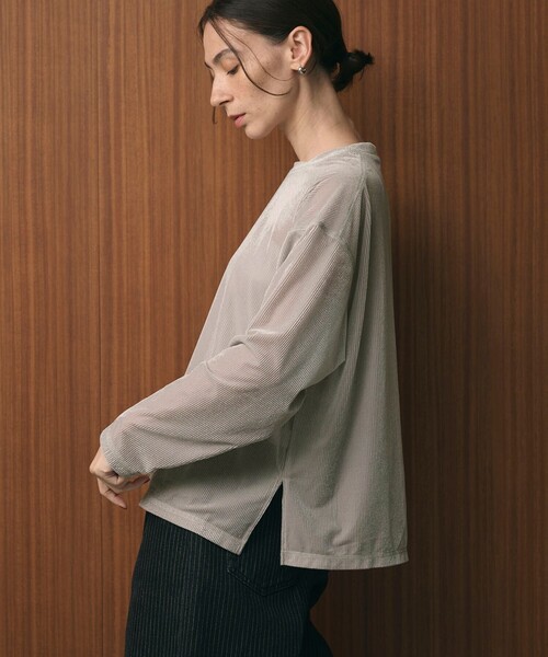 BEAUTY＆YOUTH UNITED ARROWS tシャツ ベロアストライプシアー