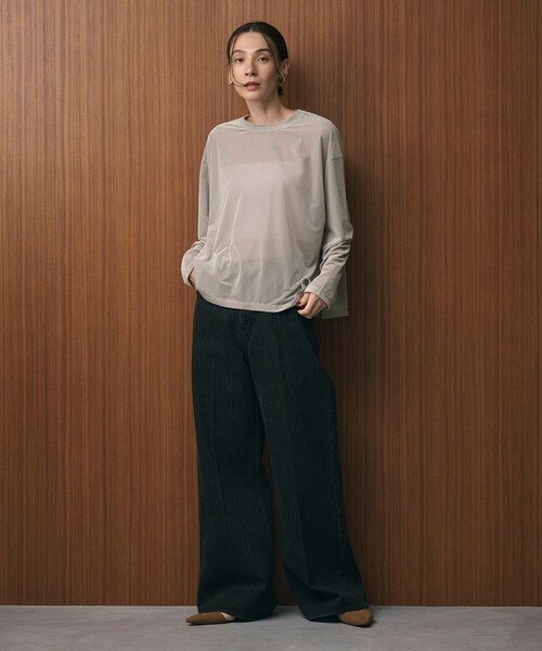 BEAUTY＆YOUTH UNITED ARROWS tシャツ ベロアストライプシアー