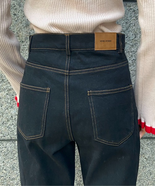 「EPIMI E'PIMMY」 加工ブーツカットデニムパンツ SMALL ブルー レディース