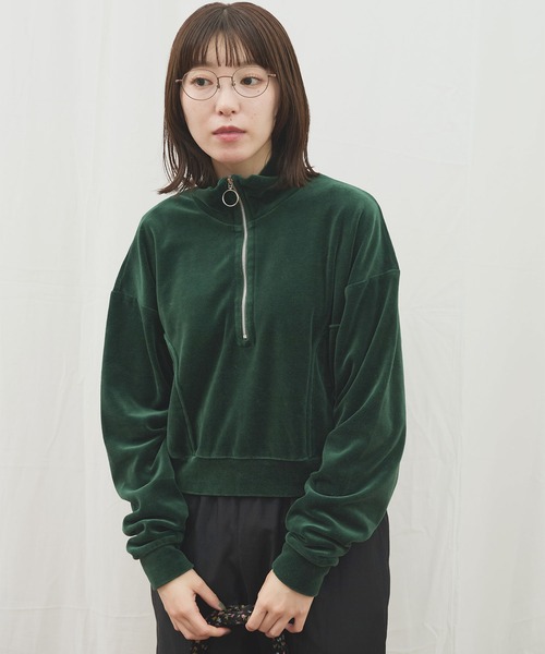 fig London（フィグロンドン） tシャツ track velour half zip