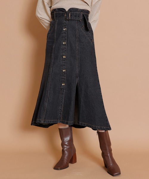 REDYAZEL（レディアゼル） デニムロングスカート FREE ブラック