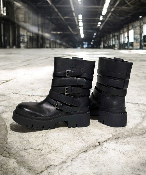 ASH（アッシュ） ブーツ ASH/アッシュ「NIKI」ベルトコンバットブーツ