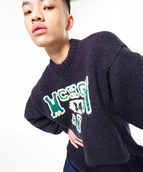 セーター ニット HAND KNITTING SWAETSHIRT メンズ レディースの画像