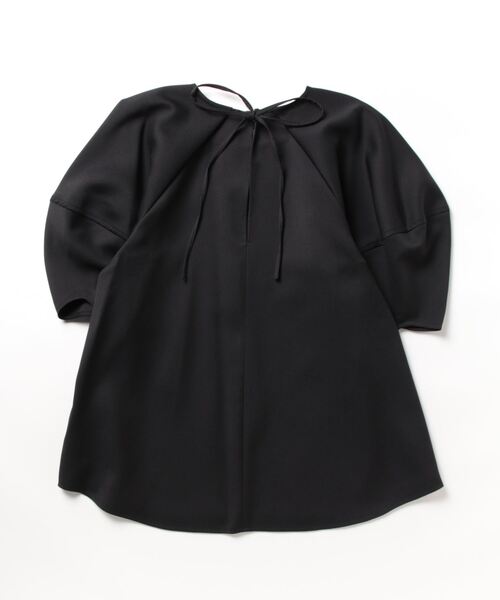 「LANVIN en Bleu」 半袖ブラウス 38 キャメル レディースの画像