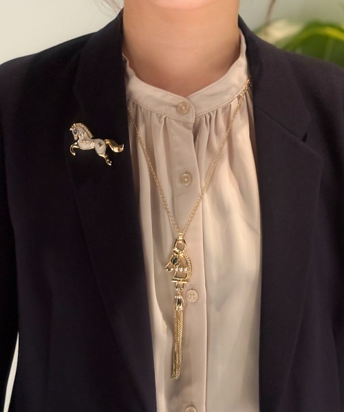 LANVIN en Bleu ネックレス 馬モチーフ レディース : ZOZOTOWN Yahoo