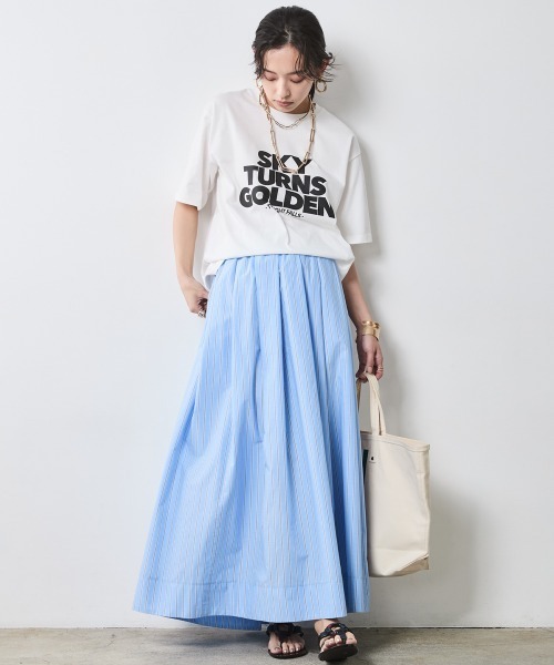 「CHIC STYLE」 フレアスカート 5L ベージュ レディース_画像3