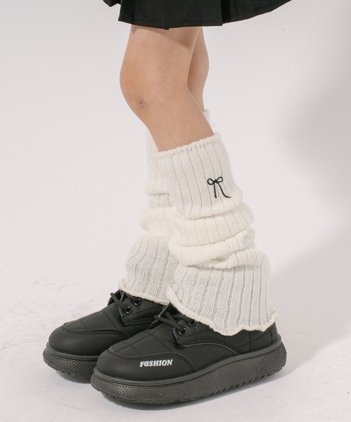 URBAN CHERRY（アーバンチェリー） レッグウォーマー リボン刺繍レッグ