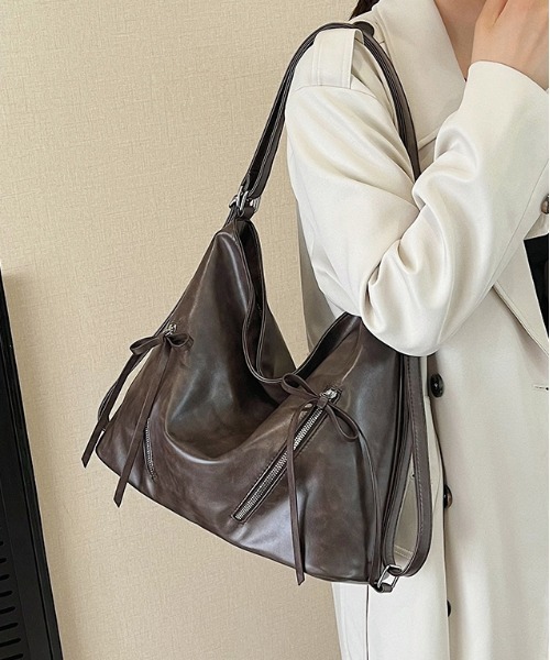 FREE STYLISTS ショルダーバッグ バッグ 通勤にぴったり リボン