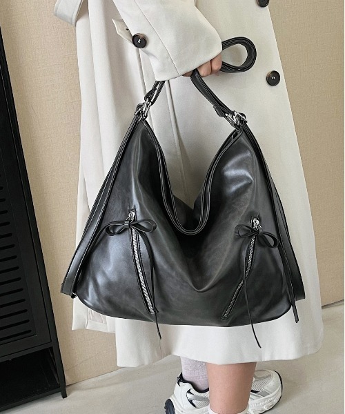 FREE STYLISTS ショルダーバッグ バッグ 通勤にぴったり リボン 