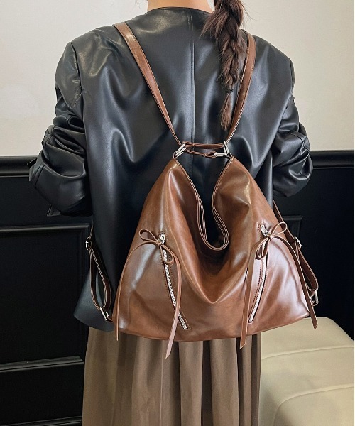 FREE STYLISTS ショルダーバッグ バッグ 通勤にぴったり リボン 
