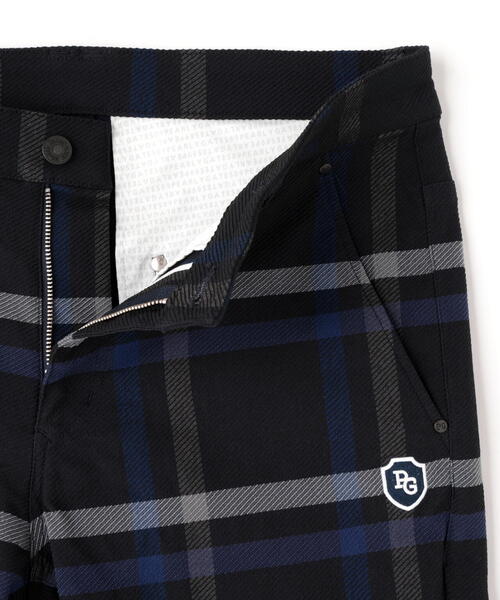 美品 パーリーゲイツ コットン ストレッチ カルゼ チェック ロゴ パンツ 美品 パーリーゲイツ コットン ストレッチ カルゼ チェック ロゴ パンツ