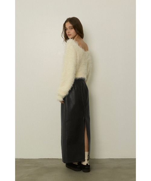 アリシアスタン フェイクレザースカート ALEXIA STAM（アリシアスタン） スカート Fake Leather Warm Long